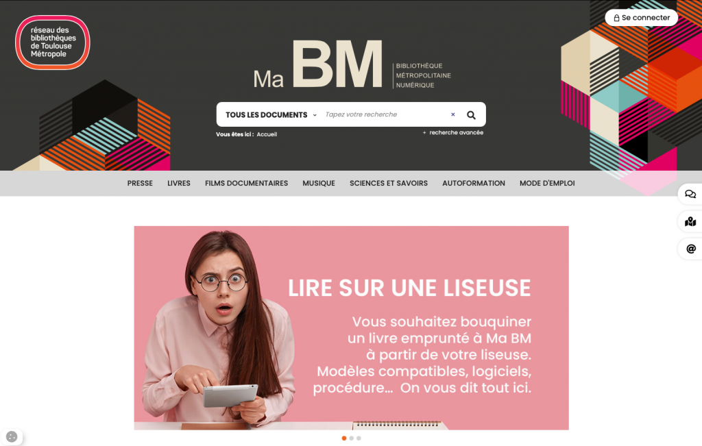 Page d'accueil de MaBM Toulouse. 
